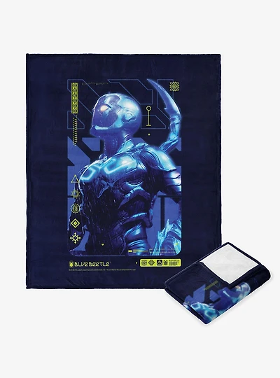DC Comics Blue Beetle Suit Of Armor Silk Touch Throw Blanket