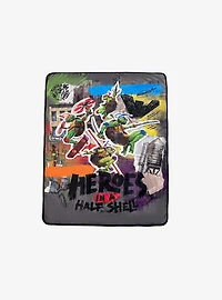 Teenage Mutant Ninja Turtles Mutant Mayhem Collage Silk Touch Sherpa Throw Blanket
