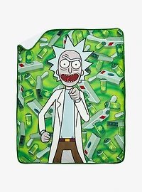Rick and Morty Winning Silk Touch Sherpa Blanket