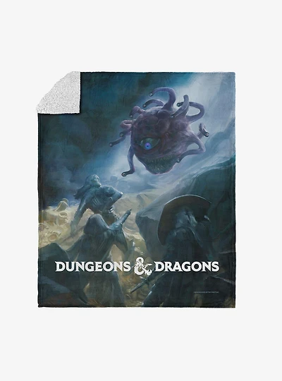 Dungeons & Dragons Epic Vision Beholder Hunt Silk Touch Sherpa Throw Blanket