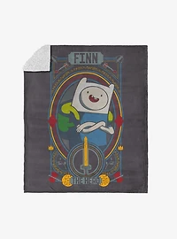 Adventure Time Finn The Hero Silk Touch Sherpa Throw Blanket