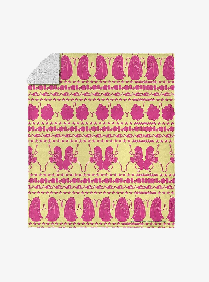 Adventure Time Jamming Out Silk Touch Sherpa Throw Blanket