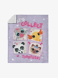 Littlest Pet Shop Let's Collect Silk Touch Sherpa Throw Blanket