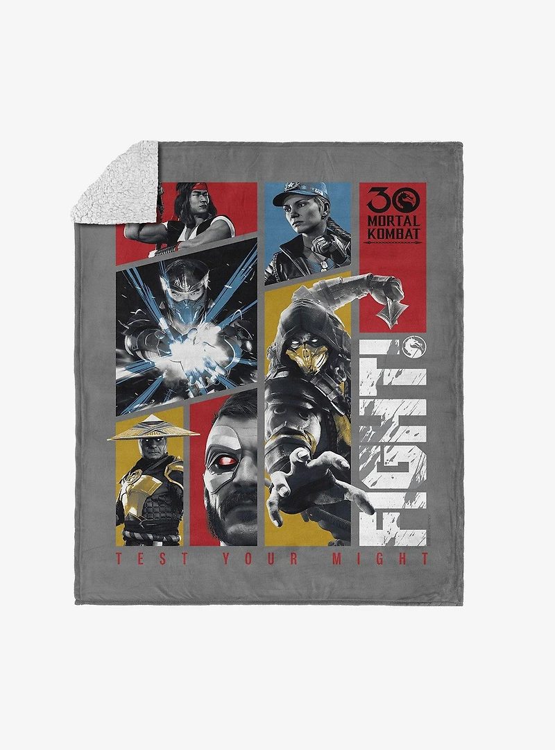 Mortal Kombat Test Your Might Silk Touch Sherpa Throw Blanket