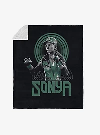 Mortal Kombat Sonya Silk Touch Sherpa Throw Blanket