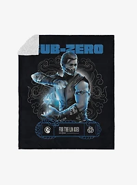 Mortal Kombat Subzero For The Lin Kuei Silk Touch Sherpa Throw Blanket