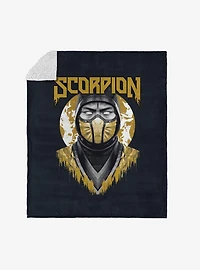 Mortal Kombat Scorpion Silk Touch Sherpa Throw Blanket