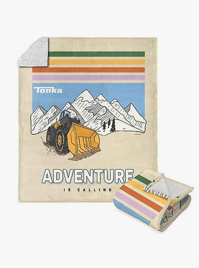Tonka Adventure is Calling Silk Touch Sherpa Throw Blanket