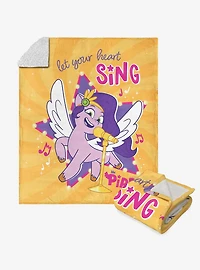 My Little Pony Singing Pipp Silk Touch Sherpa Throw Blanket