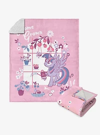 My Little Pony Twilight Home Grown Silk Touch Sherpa Throw Blanket
