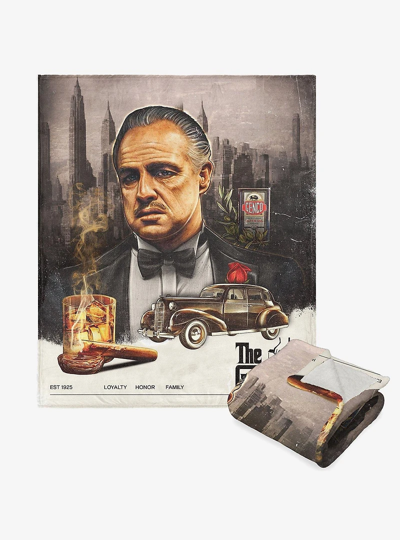 The Godfather Godfather Poster Silk Touch Sherpa Throw Blanket