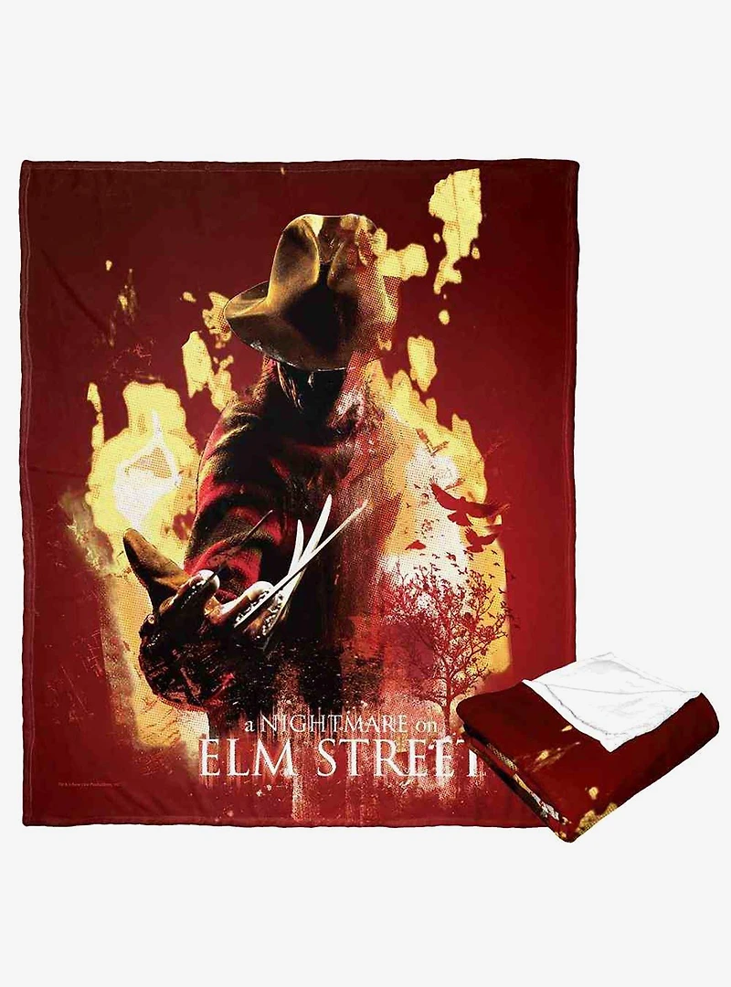Nightmare on Elm Street Into The Flames Silk Touch Throw Blanket