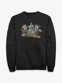 Disney Mickey Mouse & Minnie Christmas Couple Vintage Style Sweatshirt