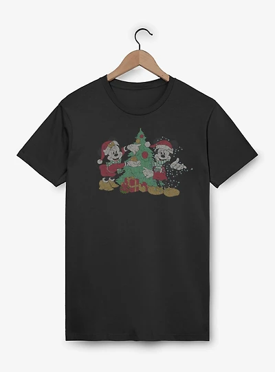 Disney Mickey Mouse & Minnie Christmas Couple Vintage Style T-Shirt