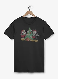 Disney Mickey Mouse & Minnie Christmas Couple Vintage Style T-Shirt