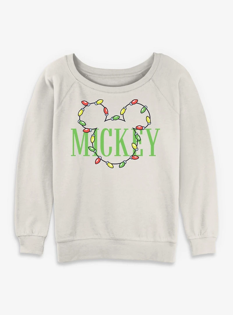 Disney Mickey Mouse Name Lights Womens Slouchy Sweatshirt