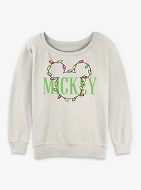 Disney Mickey Mouse Name Lights Womens Slouchy Sweatshirt