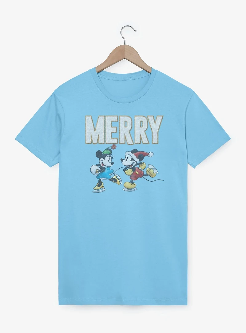 Disney Mickey Mouse & Minnie Merry Skating T-Shirt