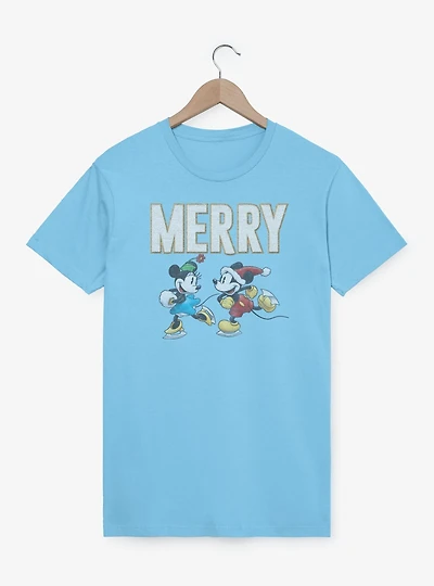 Disney Mickey Mouse & Minnie Merry Skating T-Shirt