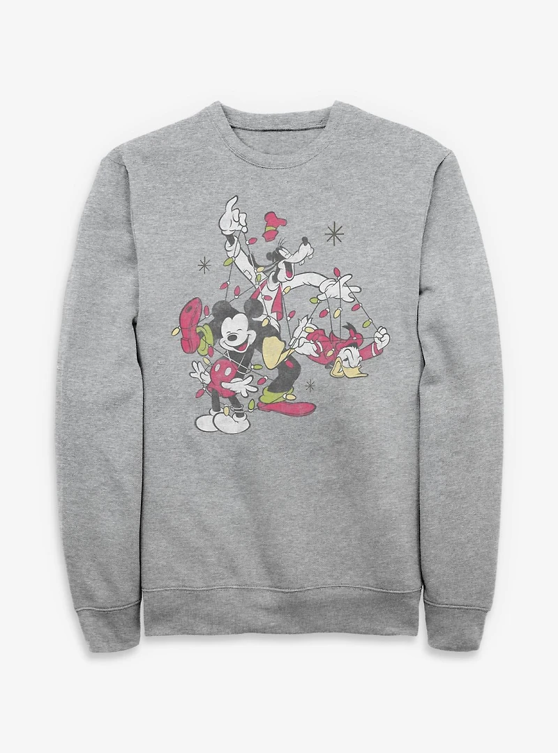 Disney Mickey Mouse & Friends Tangled Lights Sweatshirt