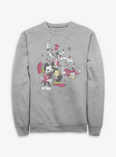 Disney Mickey Mouse & Friends Tangled Lights Sweatshirt