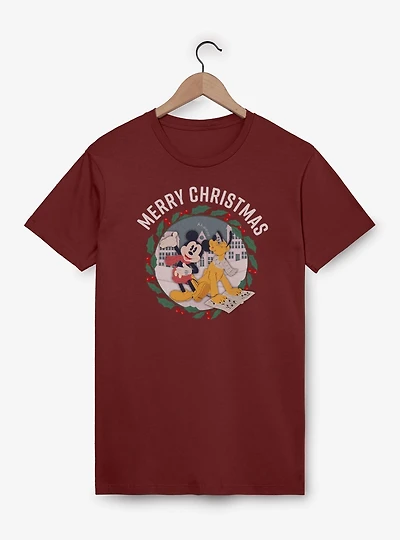 Disney Mickey Mouse & Pluto Merry Christmas T-Shirt