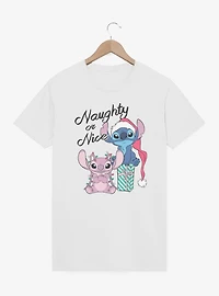 Disney Lilo & Stitch Naughty Or Nice Angel  T-Shirt