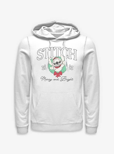 Disney Lilo & Stitch Merry and Bright Wreath  Hoodie