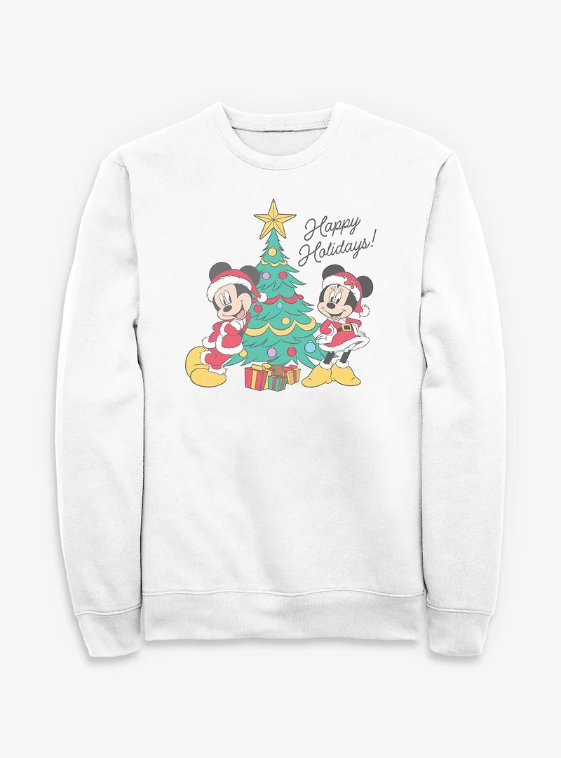 Disney Mickey Mouse & Minnie Happy Holidays Sweatshirt