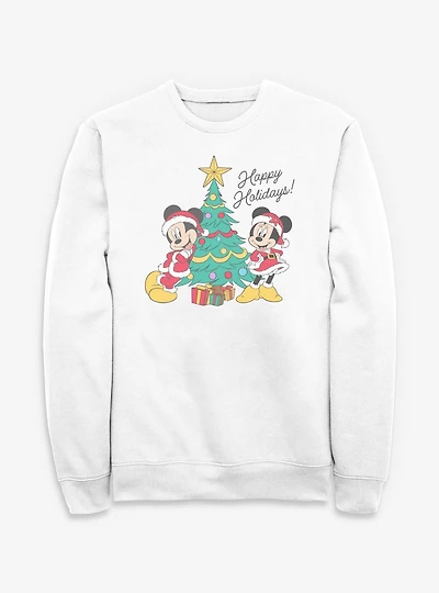 Disney Mickey Mouse & Minnie Happy Holidays Sweatshirt