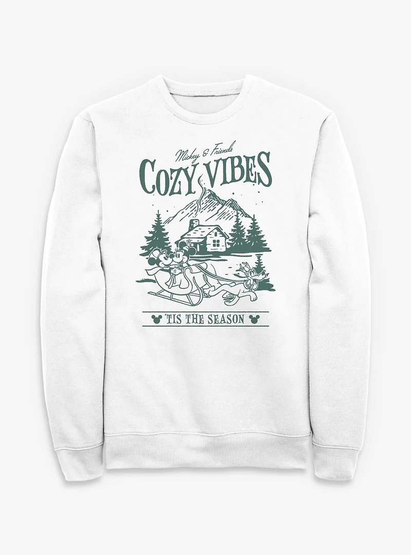 Disney Mickey Mouse & Friends Cozy Vibes Tis The Season Sweatshirt