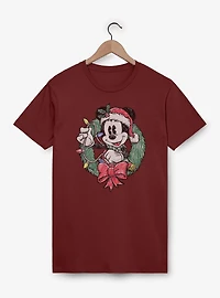 Disney Mickey Mouse Santa Sketch Style T-Shirt