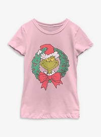 Dr. Seuss How The Grinch Stole Christmas Wreath Youth Girls T-Shirt