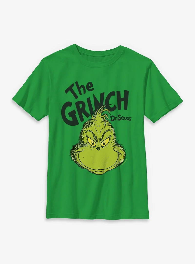Dr. Seuss How The Grinch Stole Christmas Big Face Youth T-Shirt