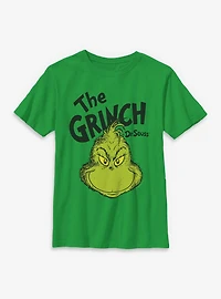 Dr. Seuss How The Grinch Stole Christmas Big Face Youth T-Shirt