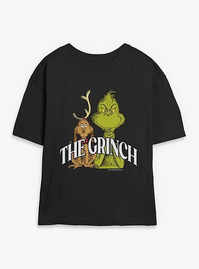 Dr. Seuss How The Grinch Stole Christmas & Max  Womens Skimmer T-Shirt