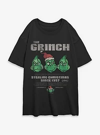 Dr. Seuss How The Grinch Stole Christmas Stealing Womens Oversized T-Shirt