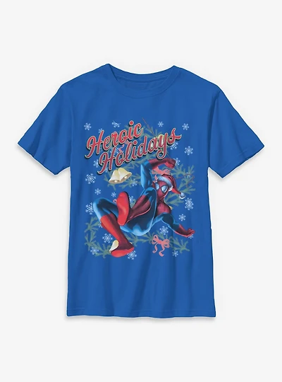 Marvel Spider-Man Vintage Heroic Holiday Youth T-Shirt