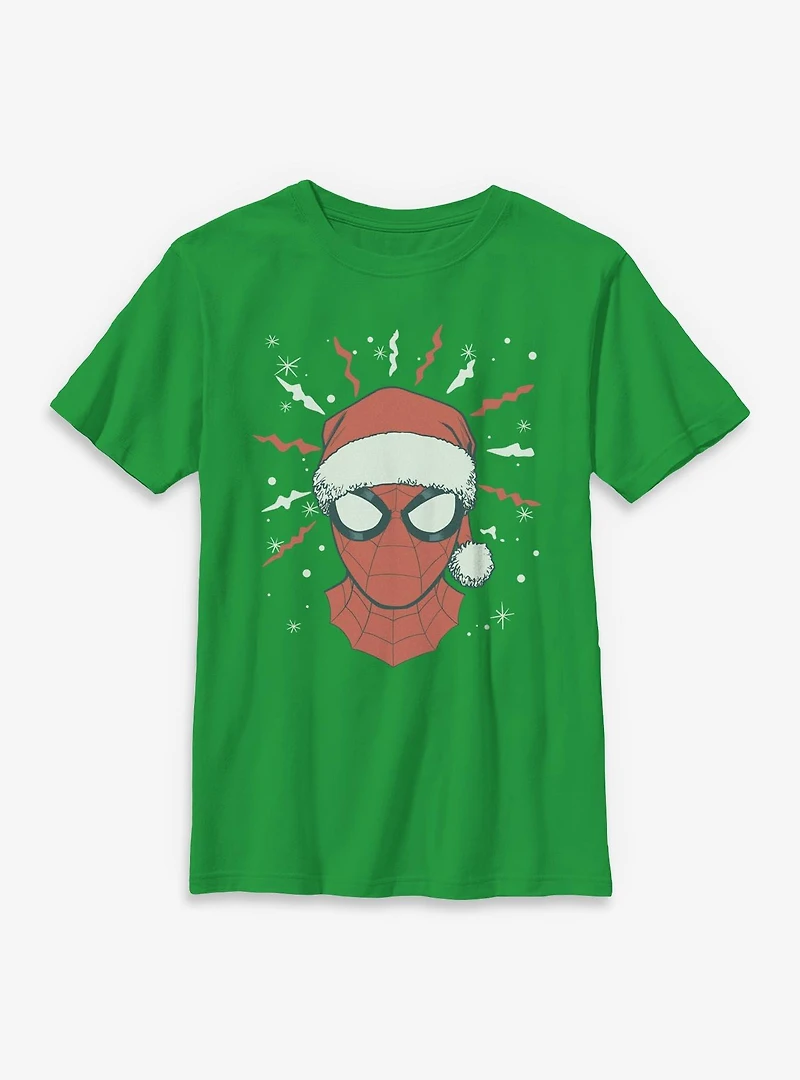 Marvel Spider-Man Xmas Face Youth T-Shirt