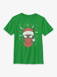 Marvel Spider-Man Xmas Face Youth T-Shirt