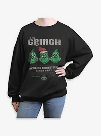 Dr. Seuss How The Grinch Stole Christmas Stealing Womens Oversized Sweatshirt