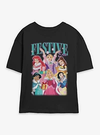 Disney Princesses Festive Era Womens Skimmer T-Shirt