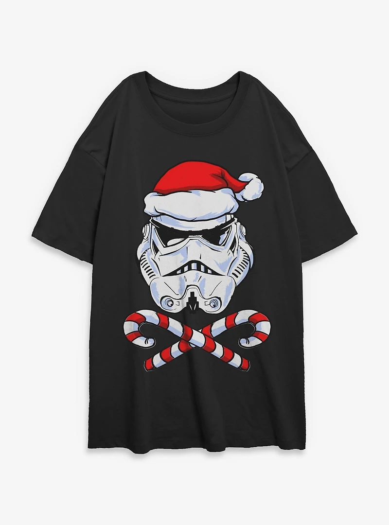 Star Wars Santa Trooper Womens Oversized T-Shirt