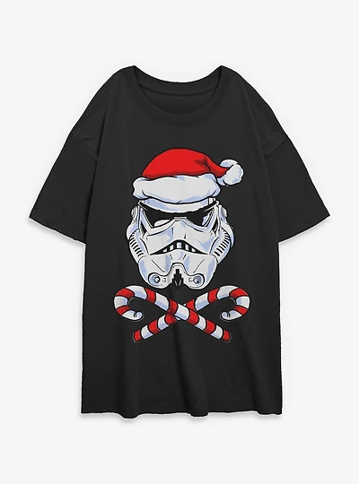 Star Wars Santa Trooper Womens Oversized T-Shirt