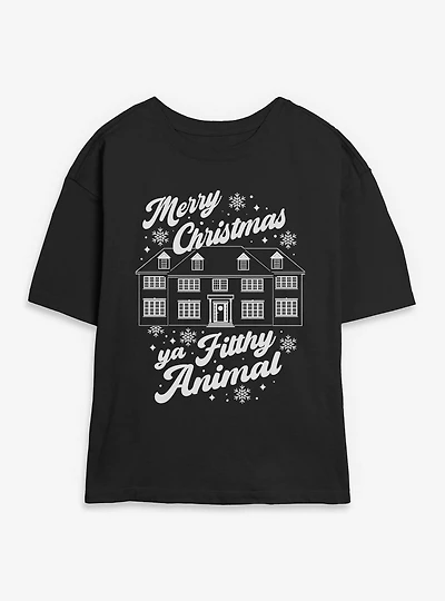 Home Alone Merry Christmas Ya Filthy Animal Womens Skimmer T-Shirt
