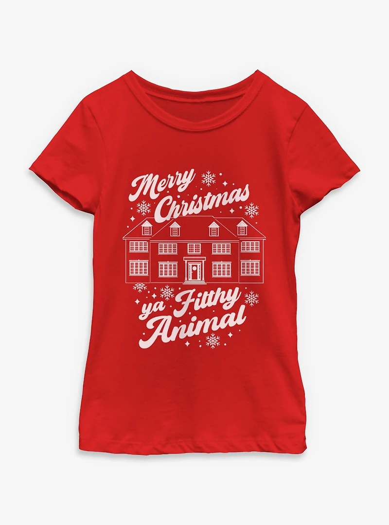 Home Alone Merry Christmas Ya Filthy Animal Youth Girls T-Shirt