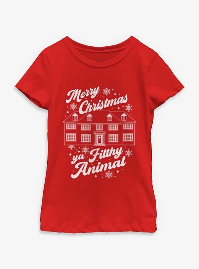 Home Alone Merry Christmas Ya Filthy Animal Youth Girls T-Shirt