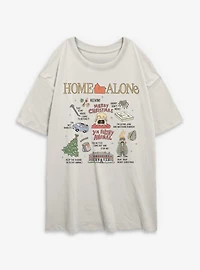 Home Alone Filthy Animal Xmas Icons Womens Oversized T-Shirt