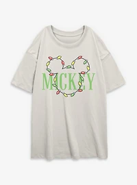 Disney Mickey Mouse Name Lights Womens Oversized T-Shirt
