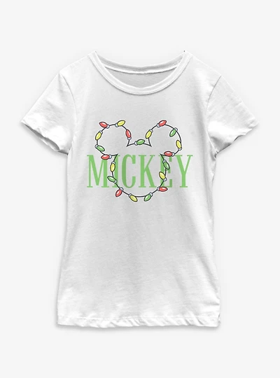 Disney Mickey Mouse Name Lights Youth Girls T-Shirt